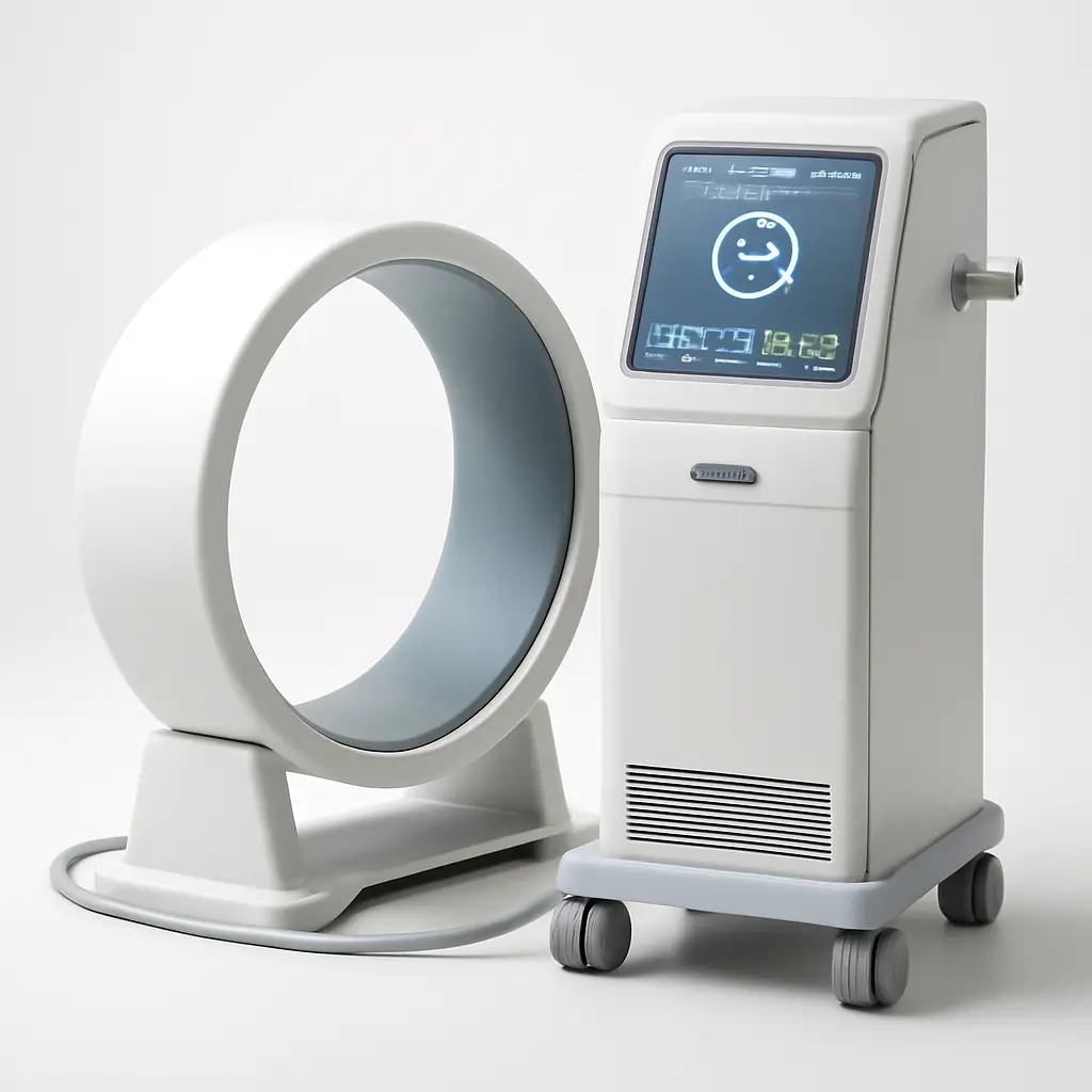 Прибор купрессурная магнитотерапия на белом фоне