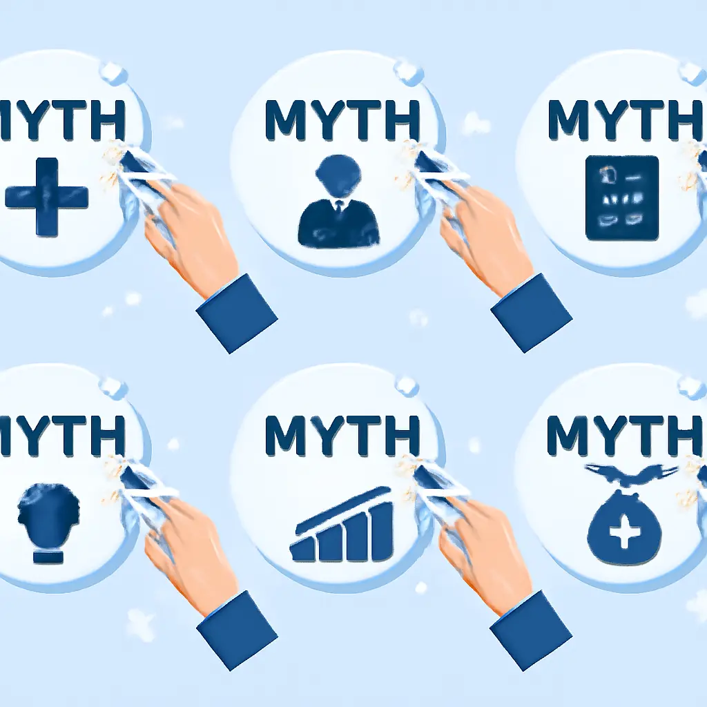 Мифы о купрессурной магнитотерапии Инфографика с распространёнными мифами о купрессурной магнитотерапии и их опровержениями