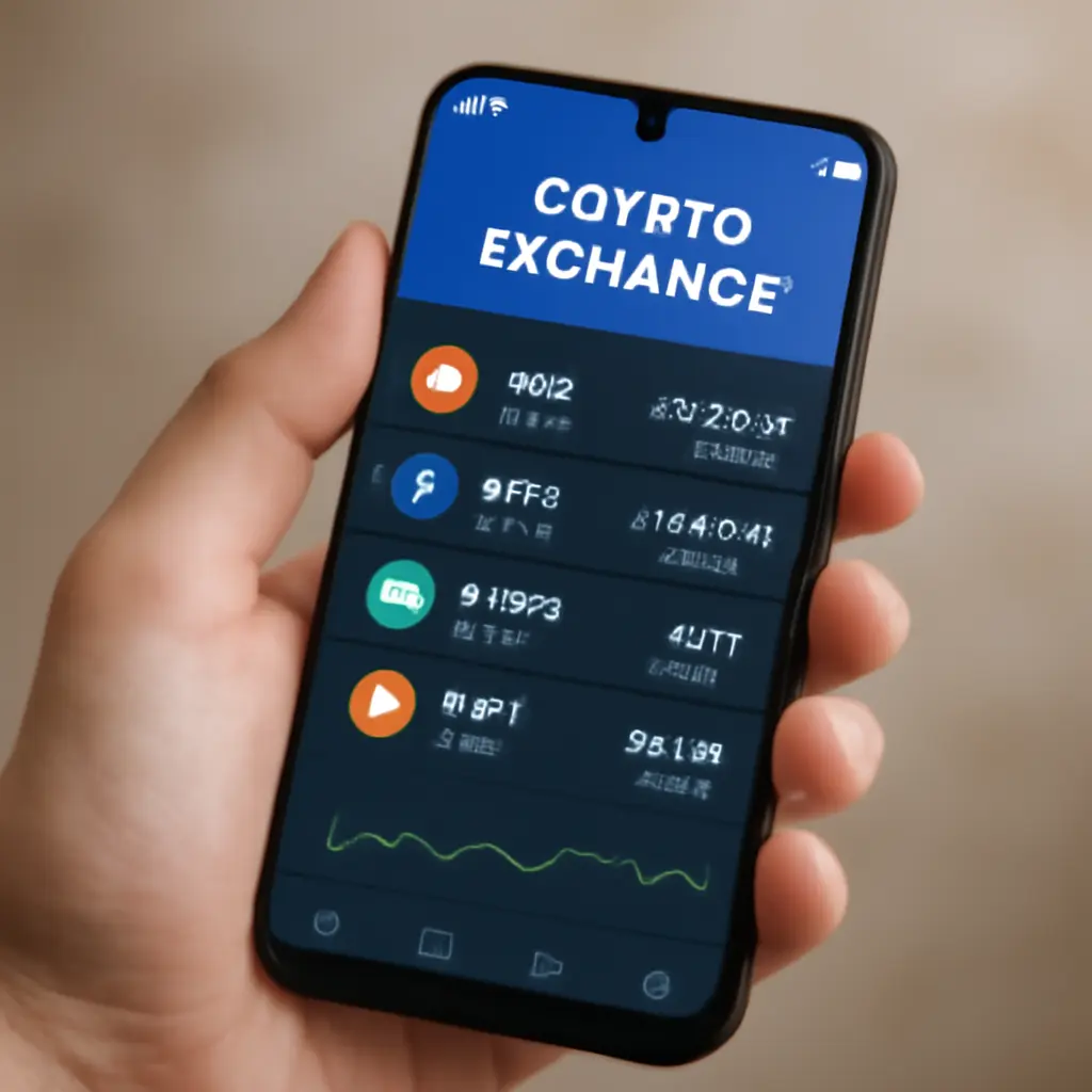 Оплата через криптообменник Смартфон с приложением криптообменника и платеж